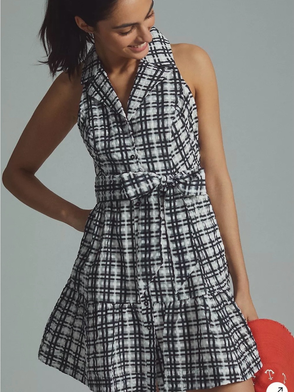 Maeve by Anthropologie plaid mini shirt dress